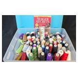 58 Spools of Serger Thread w Technique Book