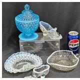 5 Decorative Glassware Pieces - Fenton, Mosser+