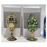 2 Faberge-Style Musical Decorative Egg Boxes