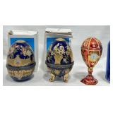 3 Faberge-Styleï¿½Egg Boxes - Musical, Trinket