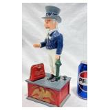 Cast Iron Uncle Sam Mechanical Bank
