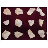 12 Quartz Crystals w Natural Formations