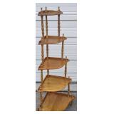 Wooden 5-Tiered Etagere Corner Display Shelf