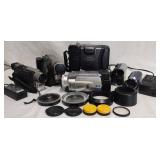 Camcorders Lot w Lenses & Accessories