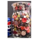 Mystery Jar of Vintage Colorful Buttons