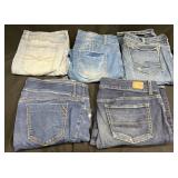 6 Pairs Womenï¿½s Jeans Sizes 16-18, Various Brands