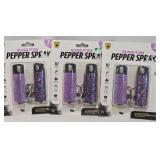 3 Bling It On Pepper Spray 2-Packs w Keychain