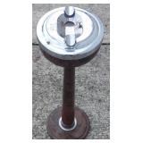 Vintage Wood Pedestal Smoking Stand Ashtray
