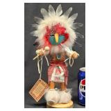Handmade Navajo Kachina Chief Doll, Signed
