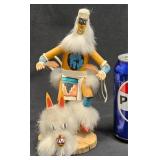Handcrafted Native American Wolf Kachina Doll