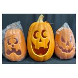 3 NOS Hyde & Eek! Lit Pumpkin Jack-o