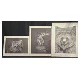3 LE Wildlife Art Prints- Larry Rinne, Debby Neely