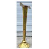 Brass Floor Vase w Flared Rim & Copper Bands