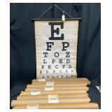 Vintage Eye Chart & Movie Posters Lot