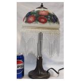 Reverse Painted Hummingbird Table Lamp, Works