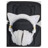 YOWU White Bluetooth Cat Ear Headphones
