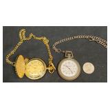 Vntg Majesti & Embassy Pocket Watches w Chains