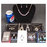 9 Fashion Necklaces & Earrings Jewelry Sets