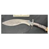 Decorative Fantasy Kukri Dagger w Skull Pommel