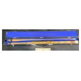 Vintage Hand-Carved Wooden 2-Piece Pool Cue