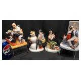 4 Vintage Norman Rockwell Porcelain Figurines
