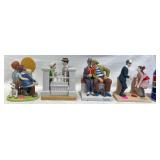4 Vintage Norman Rockwell Figurines w Boxes