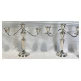 Pair Gorham Sterling Silver Candelabras