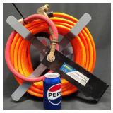 100 Ft 3/8" Air Hose Reel w Hose & Hookup