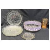 Vintage Jeannette Glassware - Plates, Bowl+