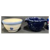 2 Pottery Art Mixing Bowls - Bennington+
