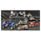 Assorted Diecast Motorcycle Models