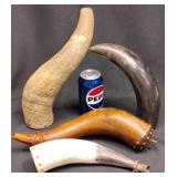 4 Unique Powder Horns