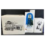 3 Dept 56 Harley-Davidson Snow Village Pieces