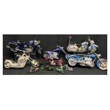 10 Assorted Diecast & Plastic Motorcycles