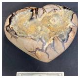Heart-Shaped Geode w Crystalline Detail