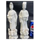 Pairï¿½Chinese Blanc de Chine Porcelain Figurines