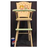 Vintage Cabbage Patch Kids Wooden High Chair