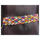 Zulu African Hand-Woven Seed Bead Sash Belt