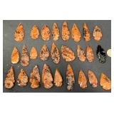 26 Hand-Knapped Obsidian Arrowheads