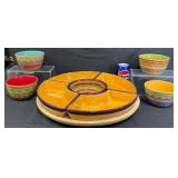 Flamenco Chip, Dip & Snack Set w 4ï¿½Bowls