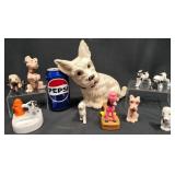 10 Assorted Dog Figurines & Dog Doorstop