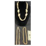 3 Multi-Strand Beaded Necklaces - Elephants+