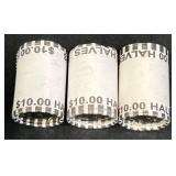 3 Rolls of Kennedy Half Dollar Coins