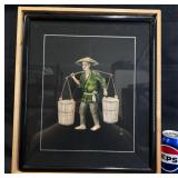 Framed Japanese Silk Embroidery Art, Signed