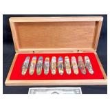 Vintage Novelty Cutlery Western Knife Set w Case