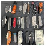 21 Various Folding Knives & Multi-Tools
