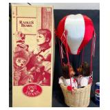 Raikes Bears Valentine Balloon Basket w COA