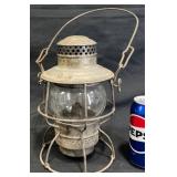 Antique Adlake Railroad Lantern w Glass Globe
