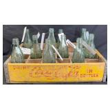 Vintage Coke Crate w 10 Bottles, Various Locations