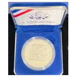 1987 U.S. Constitution Silver $1 Coin w Box, COA